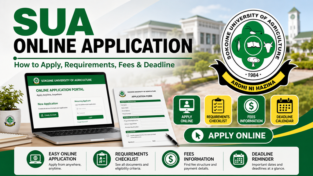SUA Online Application How to Apply, Requirements, Fees & Deadline
